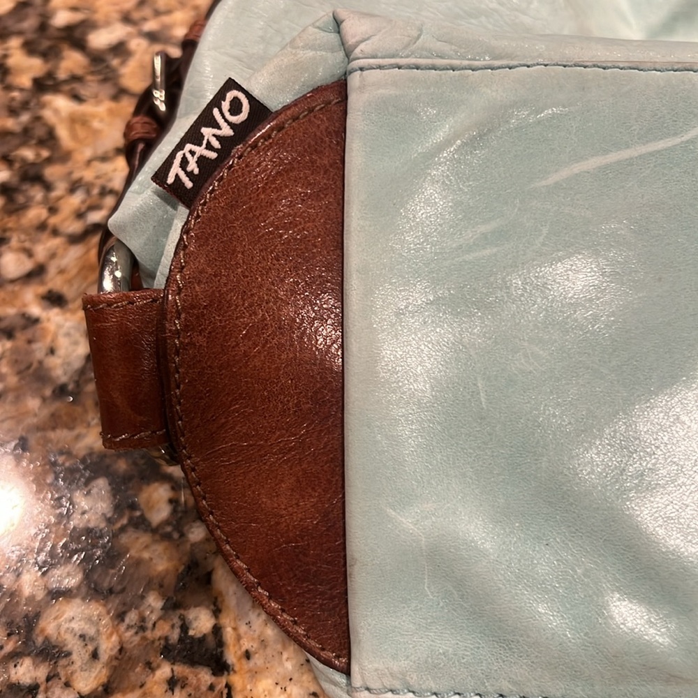 Tano light blue leather shoulder bag. Very soft. - Picture 4 of 7